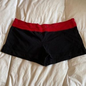 black and red comfy shorts